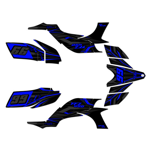 yamaha yfz450 graphics kit 2004-2008 prime series blue-shift
