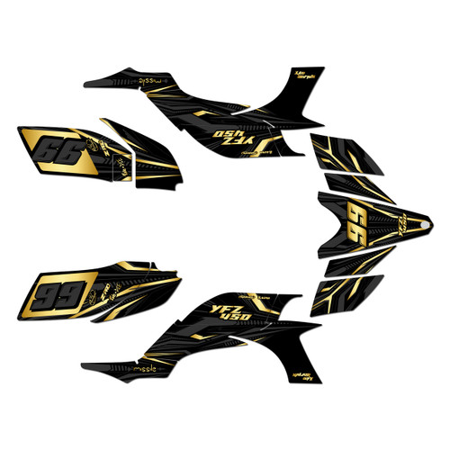 yamaha yfz450 graphics kit 2004-2008 prime series gold