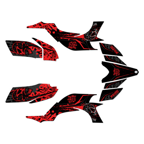 yamaha yfz450 graphics kit 2004-2008 revolt series red