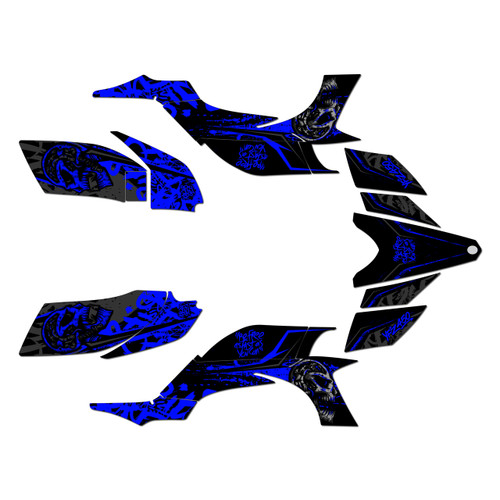 yamaha yfz450 graphics kit 2004-2008 revolt series blue