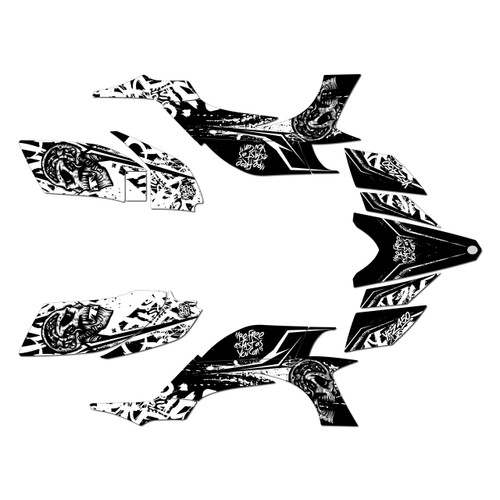 yamaha yfz450 graphics kit 2004-2008 revolt series white