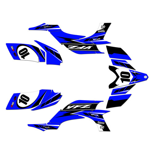 yamaha yfz450 graphics kit 2004-2008 speed series blue