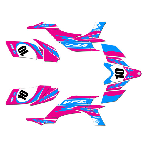yamaha yfz450 graphics kit 2004-2008 speed series magenta
