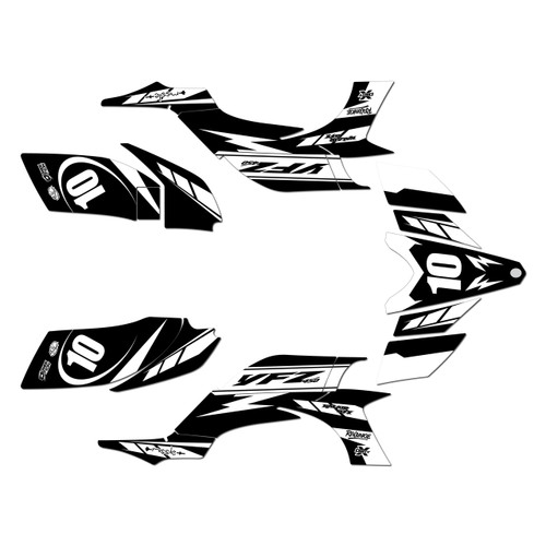 yamaha yfz450 graphics kit 2004-2008 speed series white
