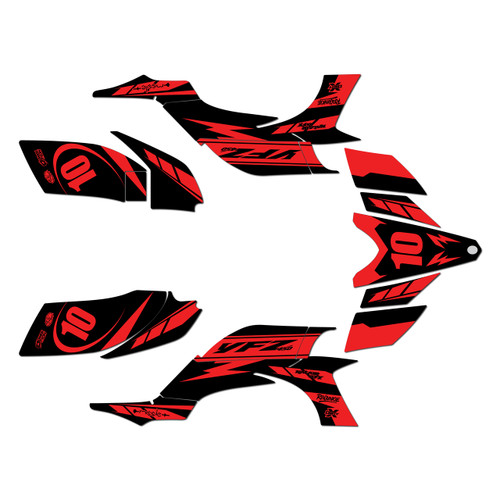 yamaha yfz450 graphics kit 2004-2008 speed series red-shift