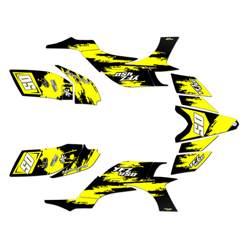 yamaha yfz450 graphics kit 2004-2008 splash series yellow