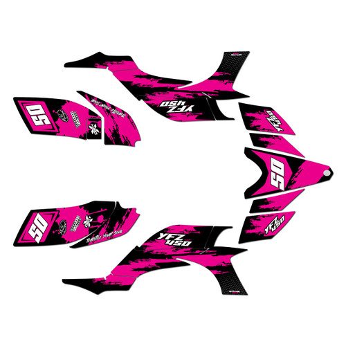 yamaha yfz450 graphics kit 2004-2008 splash series magenta