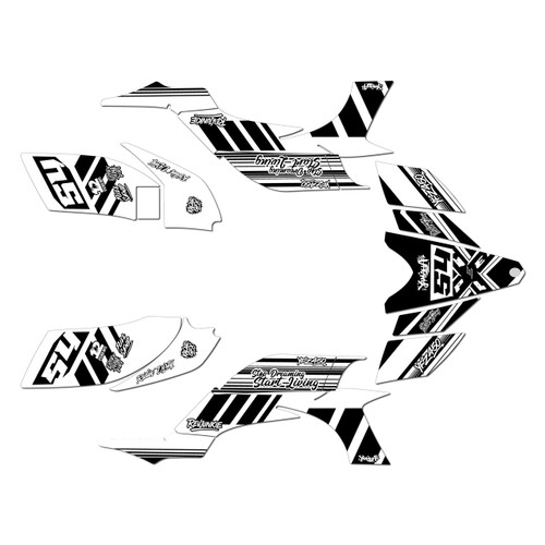 yamaha yfz450 graphics kit 2004-2008 split series white