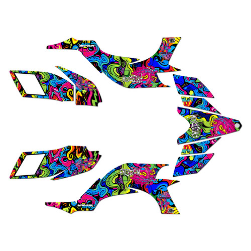 yamaha yfz450 graphics kit 2004-2008 vandal series magenta