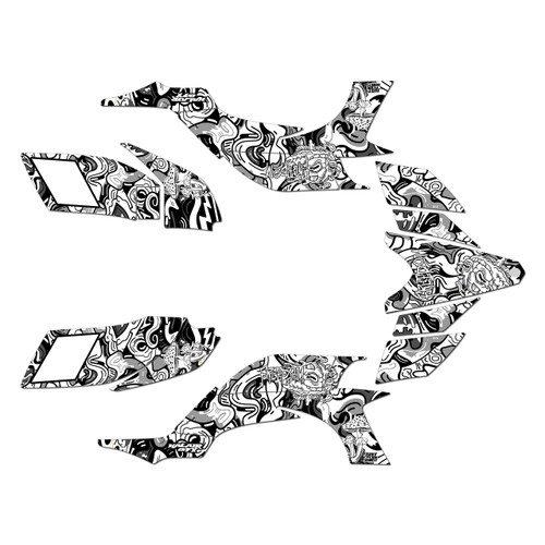 yamaha yfz450 graphics kit 2004-2008 vandal series white