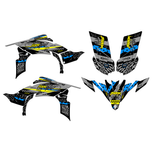 yamaha yfz450 graphics kit 2009-2013 crusher series yellow