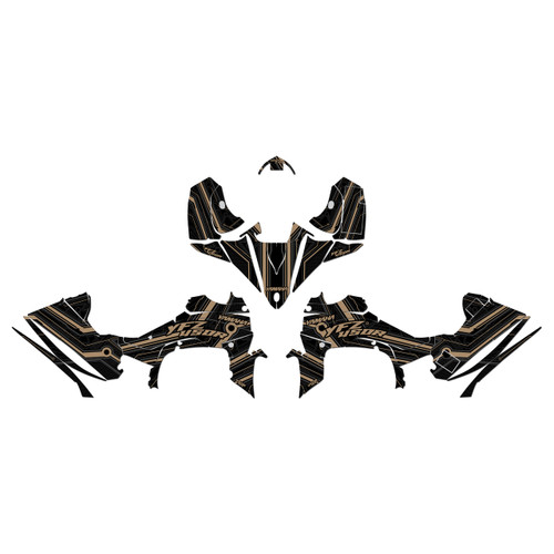 yamaha yfz450r graphics kit 2014-2026 electron series tan