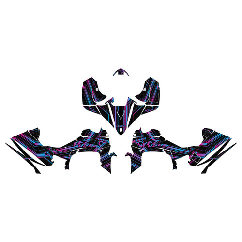 yamaha yfz450r graphics kit 2014-2026 electron series magenta-shift