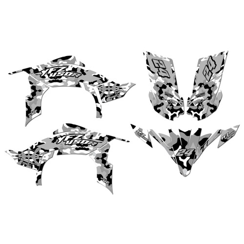 yamaha yfz450 graphics kit 2009-2013 invasion series white
