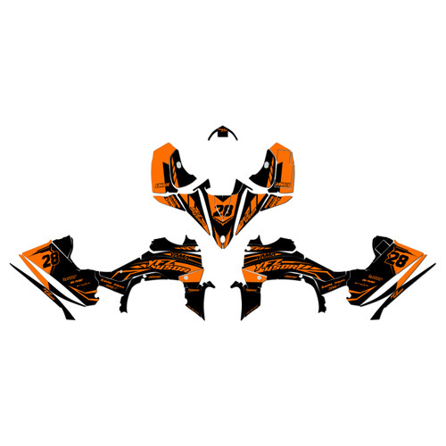 yamaha yfz450r graphics kit 2014-2026 factory series orange-shift