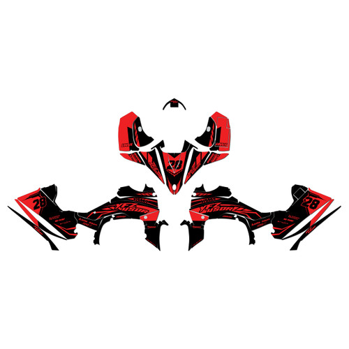 yamaha yfz450r graphics kit 2014-2026 factory series red-shift