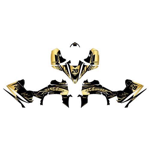 yamaha yfz450r graphics kit 2014-2026 factory series gold