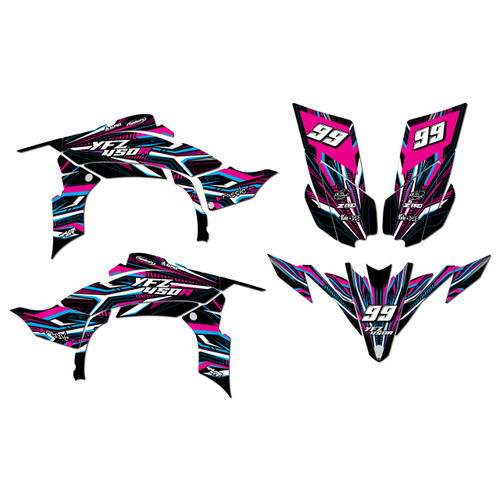 yamaha yfz450 graphics kit 2009-2013 prime series magenta