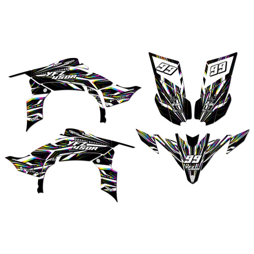 yamaha yfz450 graphics kit 2009-2013 prime series rainbow