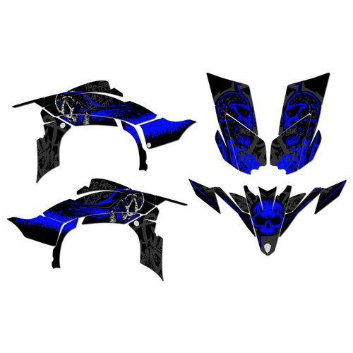yamaha yfz450 graphics kit 2009-2013 revolt series blue