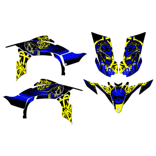 yamaha yfz450 graphics kit 2009-2013 revolt series yellow