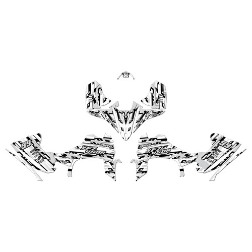 yamaha yfz450r graphics kit 2014-2026 incision series white