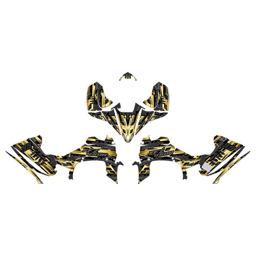 yamaha yfz450r graphics kit 2014-2026 incision series gold