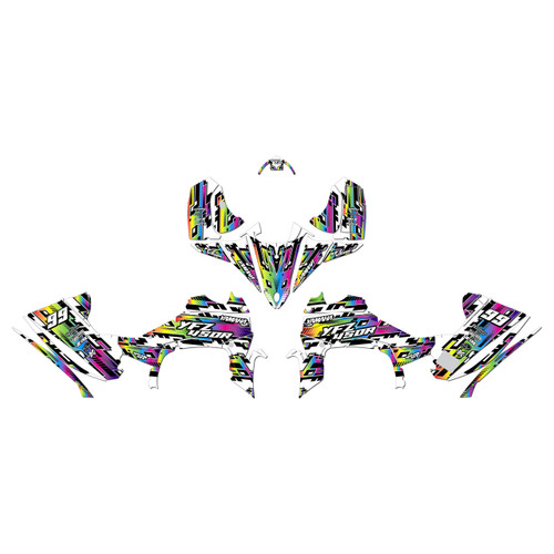 yamaha yfz450r graphics kit 2014-2026 incision series rainbow