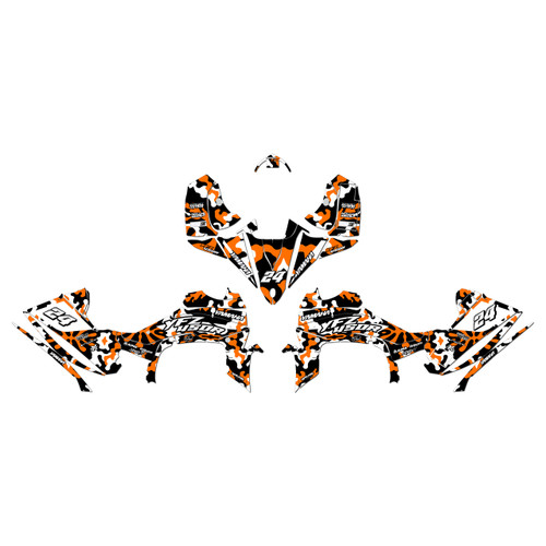 yamaha yfz450r graphics kit 2014-2026 invasion series orange