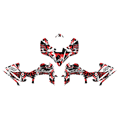 yamaha yfz450r graphics kit 2014-2026 invasion series red