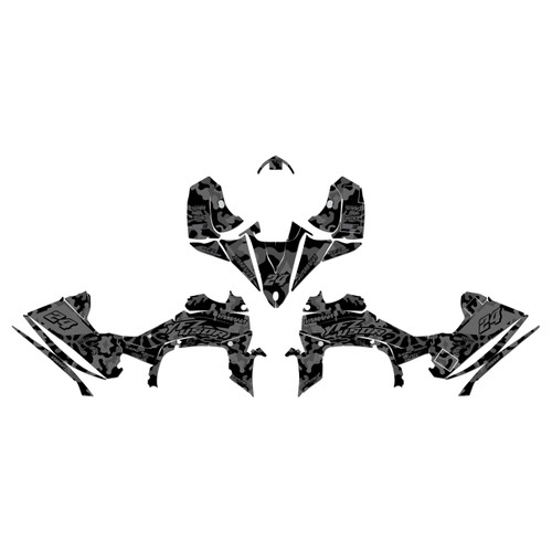 yamaha yfz450r graphics kit 2014-2026 invasion series smoke
