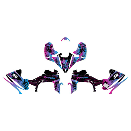 yamaha yfz450r graphics kit 2014-2026 nightcity series magenta