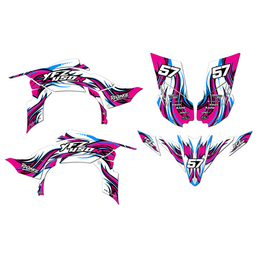 yamaha yfz450 graphics kit 2009-2013 swift series magenta