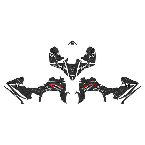yamaha yfz450r graphics kit 2014-2026 predator series smoke