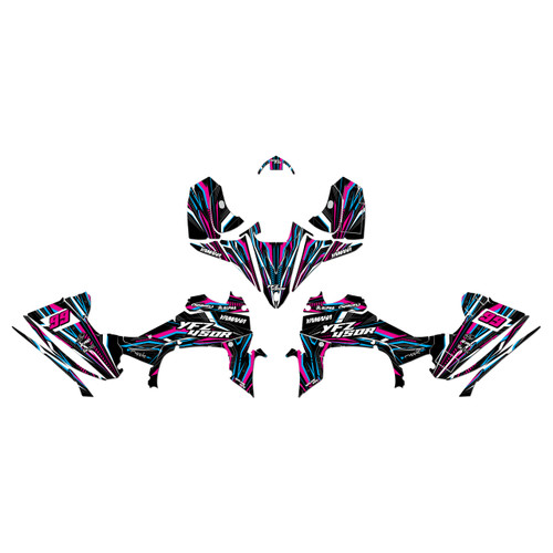 yamaha yfz450r graphics kit 2014-2026 prime series magenta