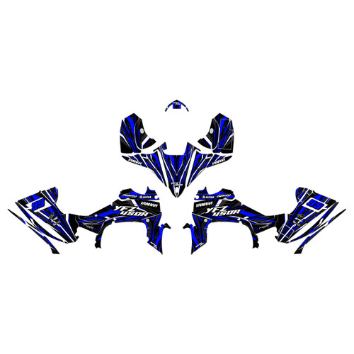 yamaha yfz450r graphics kit 2014-2026 prime series blue