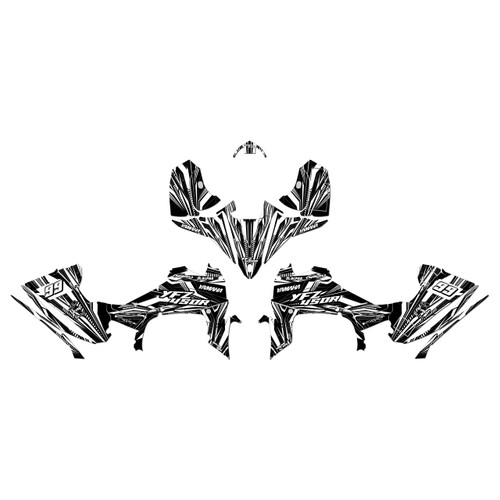 yamaha yfz450r graphics kit 2014-2026 prime series white