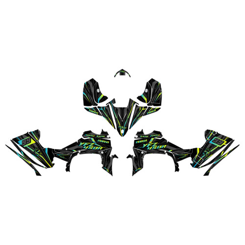 yamaha yfz450r graphics kit 2014-2026 prime series yellow-shift