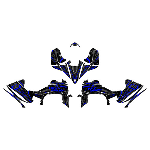 yamaha yfz450r graphics kit 2014-2026 prime series blue-shift