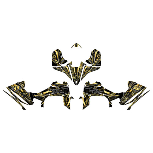 yamaha yfz450r graphics kit 2014-2026 prime series gold