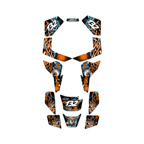 suzuki lt80 graphics kit all years core series orange