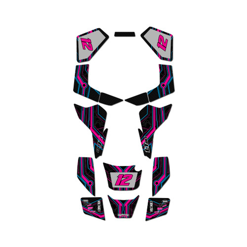 suzuki lt80 graphics kit all years electron series magenta