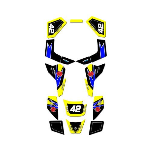 suzuki lt80 graphics kit all years factory series yellow