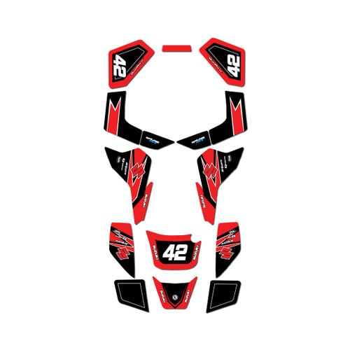 suzuki lt80 graphics kit all years factory series red