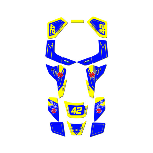 suzuki lt80 graphics kit all years factory series yellow-shift