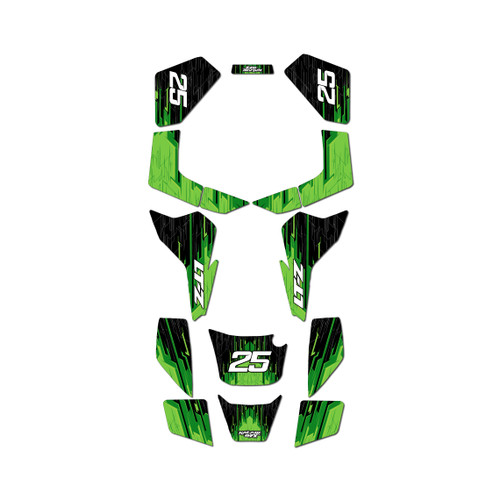 suzuki lt80 graphics kit all years fracture series green
