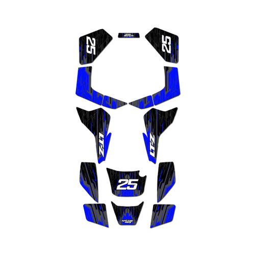 suzuki lt80 graphics kit all years fracture series blue