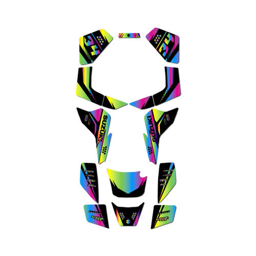 suzuki lt80 graphics kit all years icon series rainbow