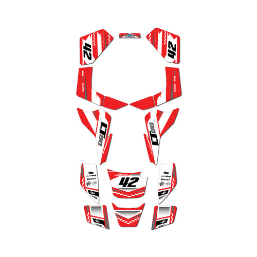 suzuki lt80 graphics kit all years lethal series red