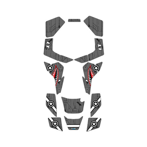 suzuki lt80 graphics kit all years predator series grey